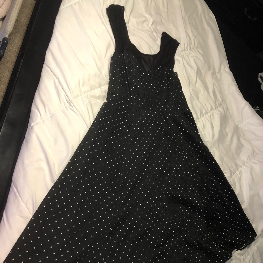 Polka dot swinger dress